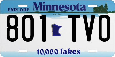 MN license plate 801TVO