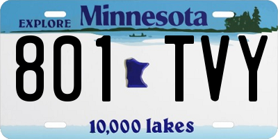 MN license plate 801TVY