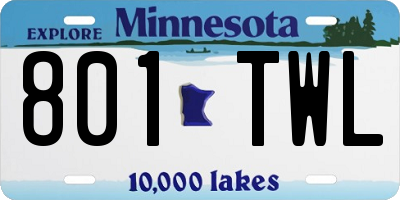MN license plate 801TWL