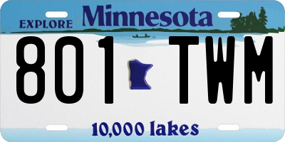 MN license plate 801TWM