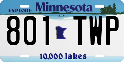 MN license plate 801TWP
