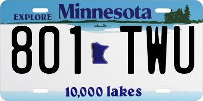MN license plate 801TWU