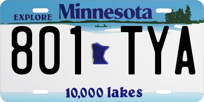 MN license plate 801TYA