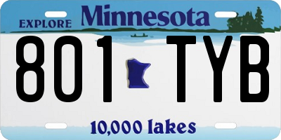 MN license plate 801TYB