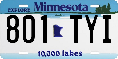 MN license plate 801TYI