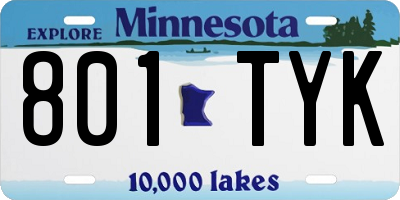 MN license plate 801TYK