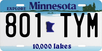 MN license plate 801TYM