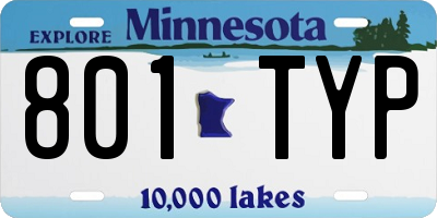 MN license plate 801TYP