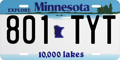 MN license plate 801TYT