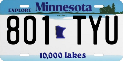MN license plate 801TYU