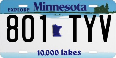 MN license plate 801TYV