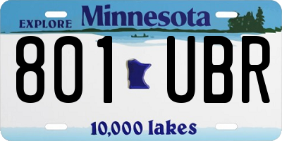 MN license plate 801UBR