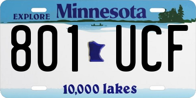 MN license plate 801UCF