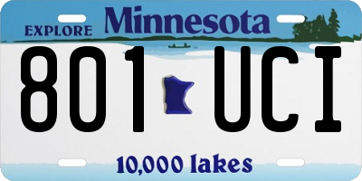 MN license plate 801UCI