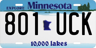 MN license plate 801UCK