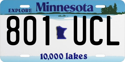 MN license plate 801UCL