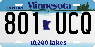 MN license plate 801UCQ