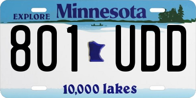 MN license plate 801UDD