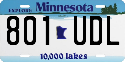 MN license plate 801UDL