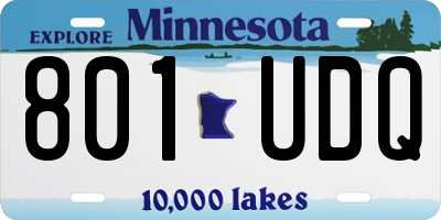 MN license plate 801UDQ