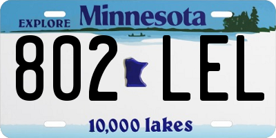 MN license plate 802LEL