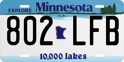 MN license plate 802LFB