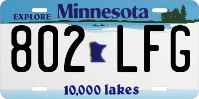 MN license plate 802LFG