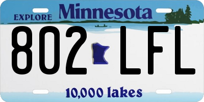 MN license plate 802LFL