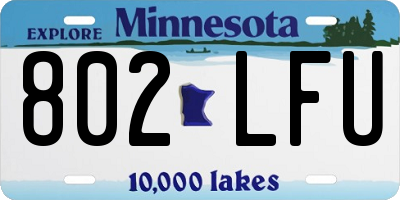 MN license plate 802LFU