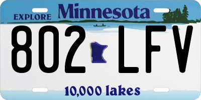 MN license plate 802LFV