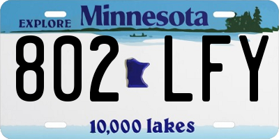 MN license plate 802LFY