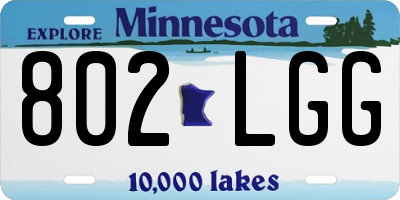 MN license plate 802LGG