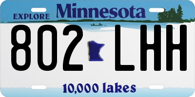 MN license plate 802LHH