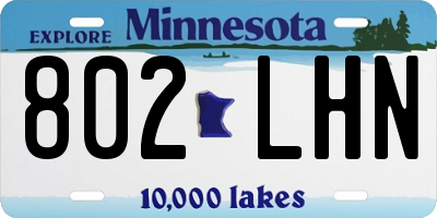 MN license plate 802LHN