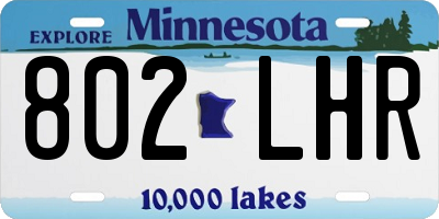 MN license plate 802LHR