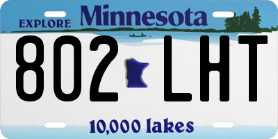 MN license plate 802LHT