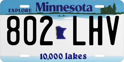 MN license plate 802LHV