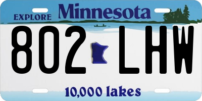 MN license plate 802LHW