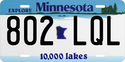 MN license plate 802LQL