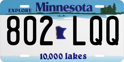 MN license plate 802LQQ