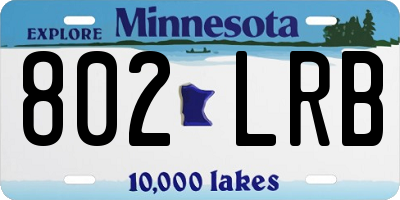 MN license plate 802LRB