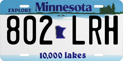 MN license plate 802LRH