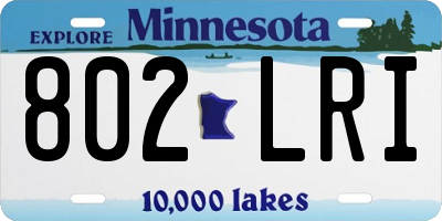 MN license plate 802LRI