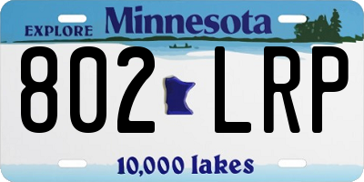MN license plate 802LRP