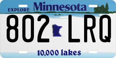 MN license plate 802LRQ