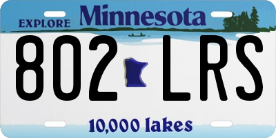 MN license plate 802LRS