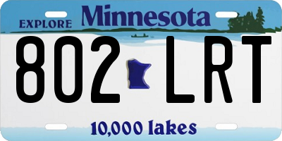 MN license plate 802LRT