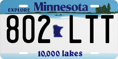 MN license plate 802LTT