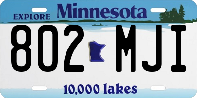 MN license plate 802MJI