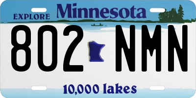 MN license plate 802NMN